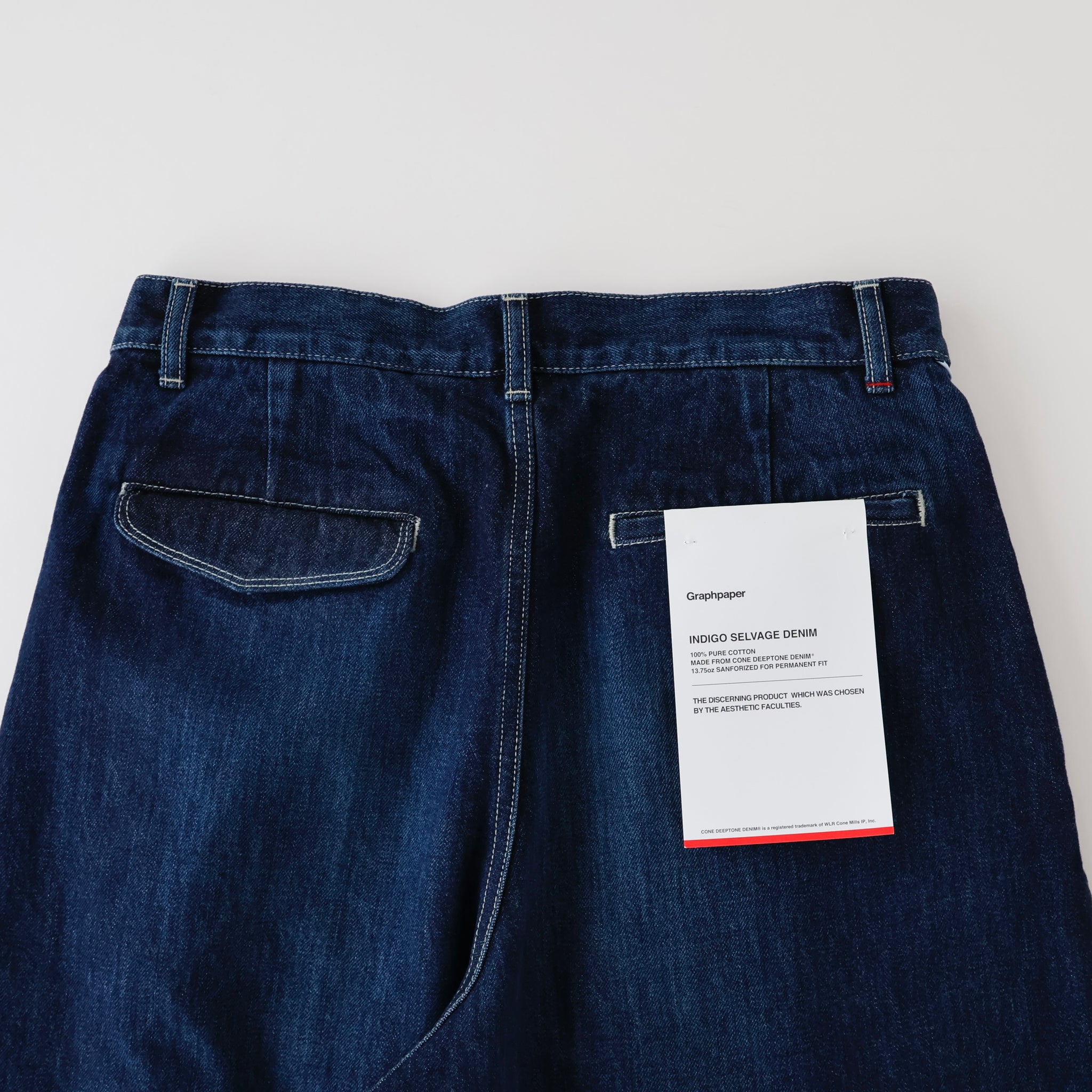 Selvage Denim Two Tuck Tapered Pants - ref. / Web Store