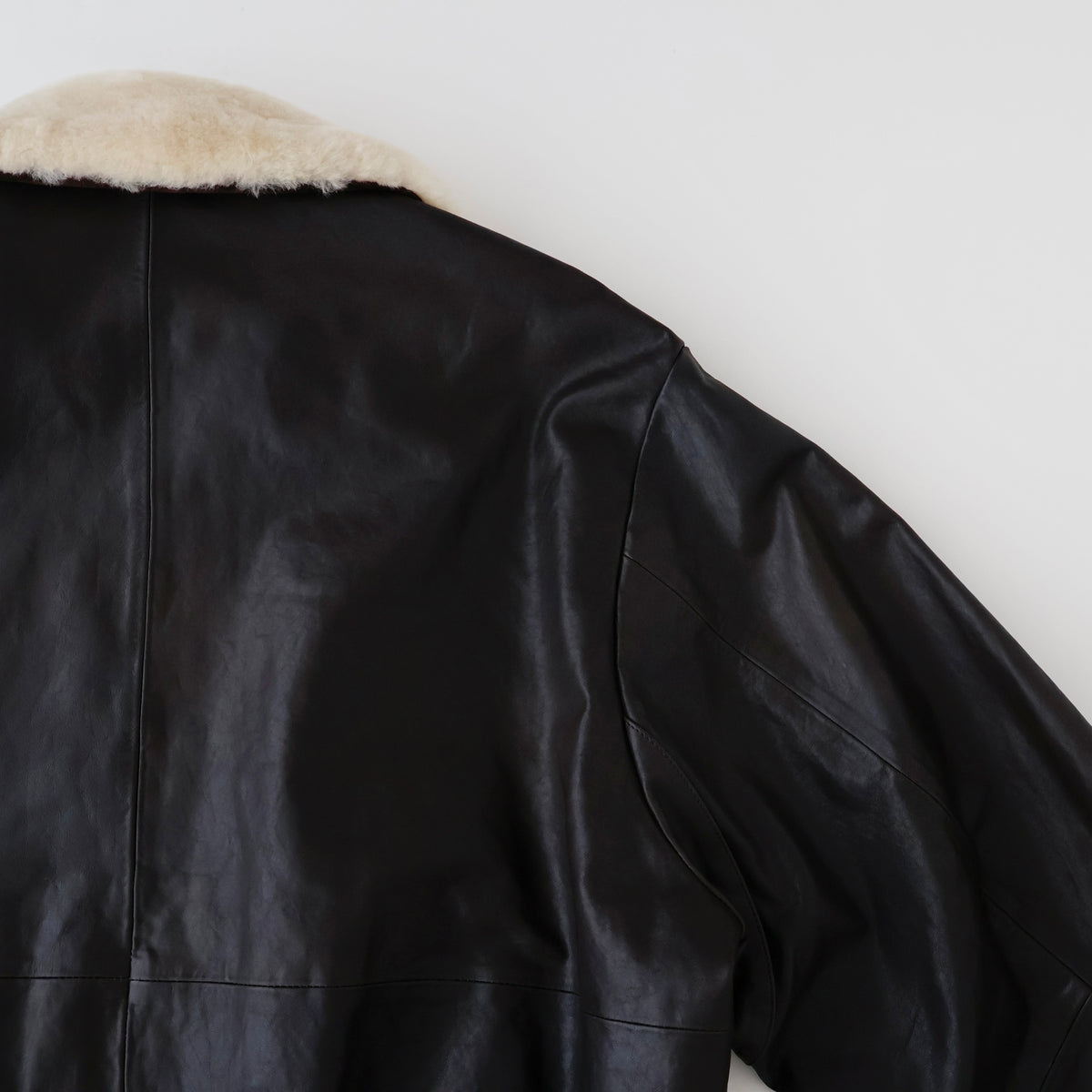 MOUTON COLLAR CALF ZIP JACKET