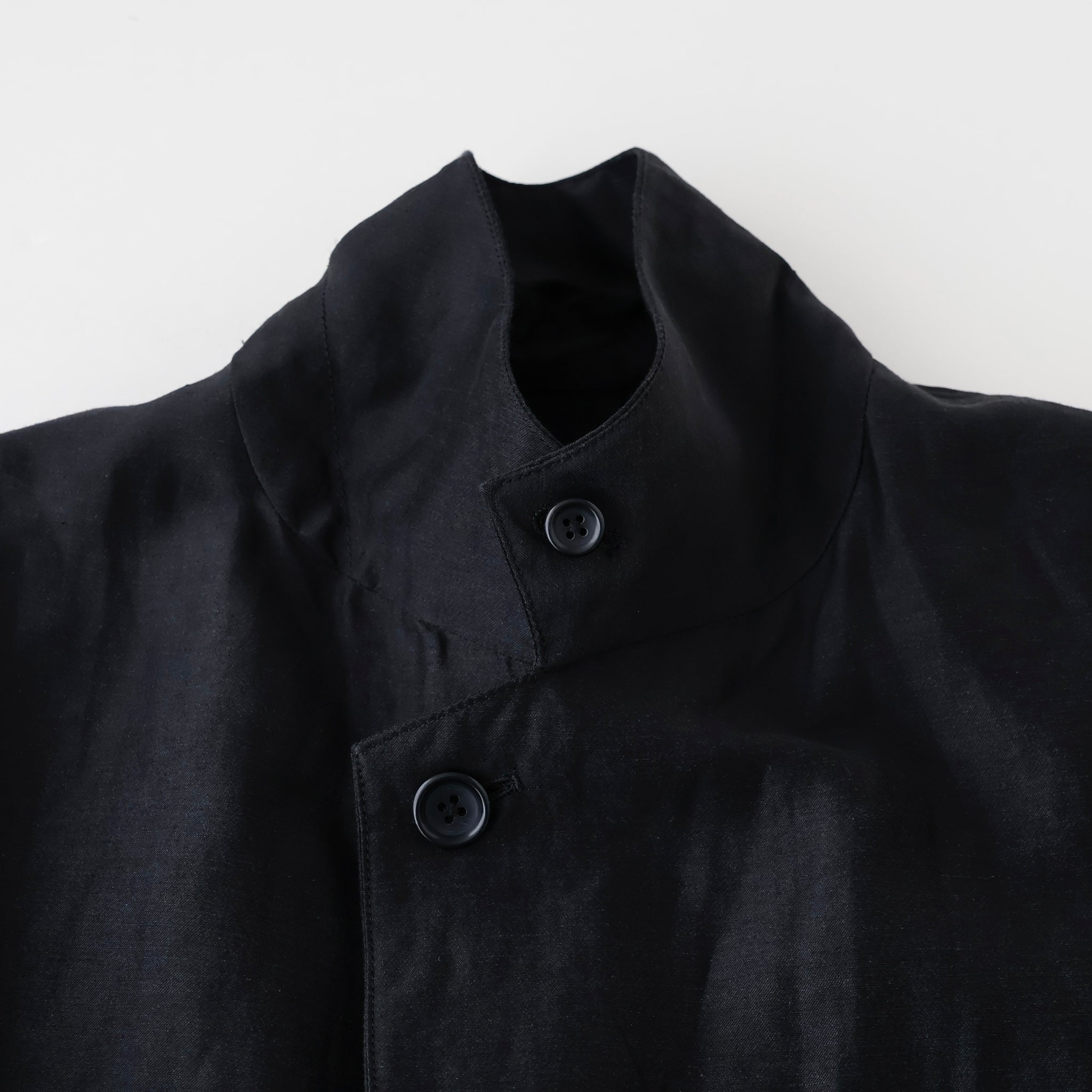 Linen Cupro Back Satin Work Jacket