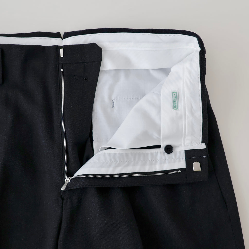 Wool Wide Tapered Trousers - ref. / Web Store