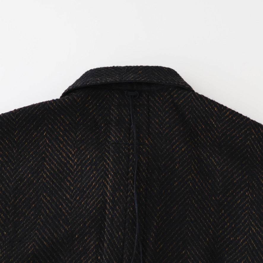 DAMAGE WOOL HERRINGBONE COVER ALL