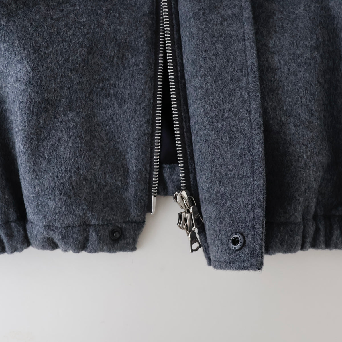 MOUTON COLLAR WOOL CASHMERE PADDED JACKET