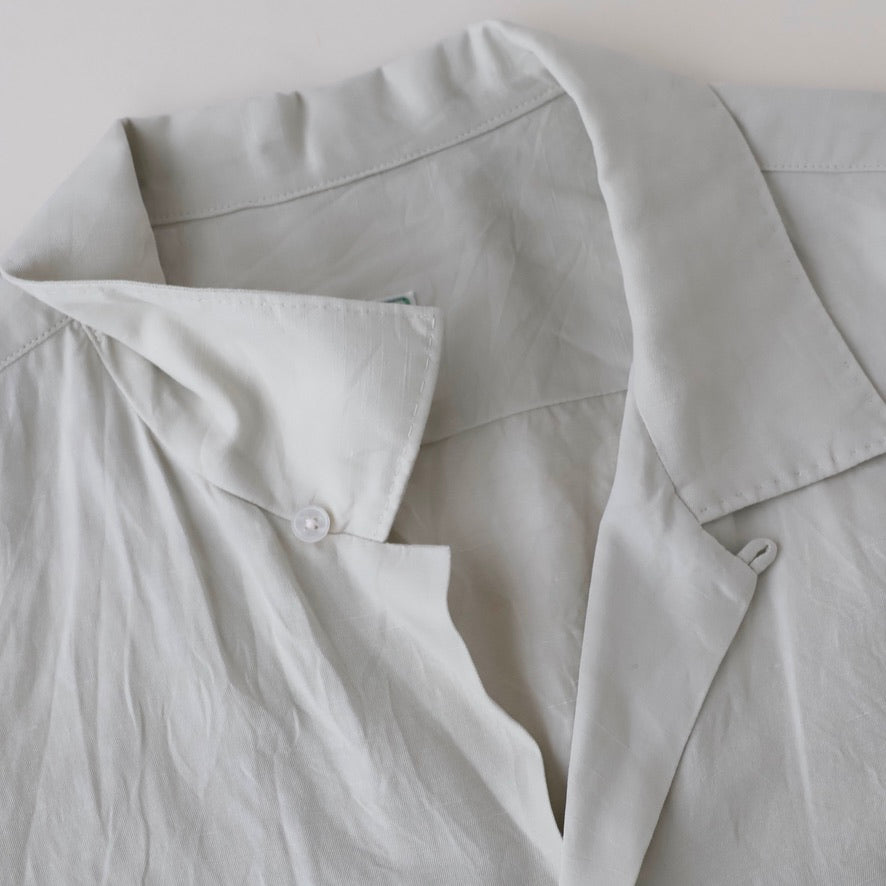 Vintage Silk Linen Open Collar Shirt