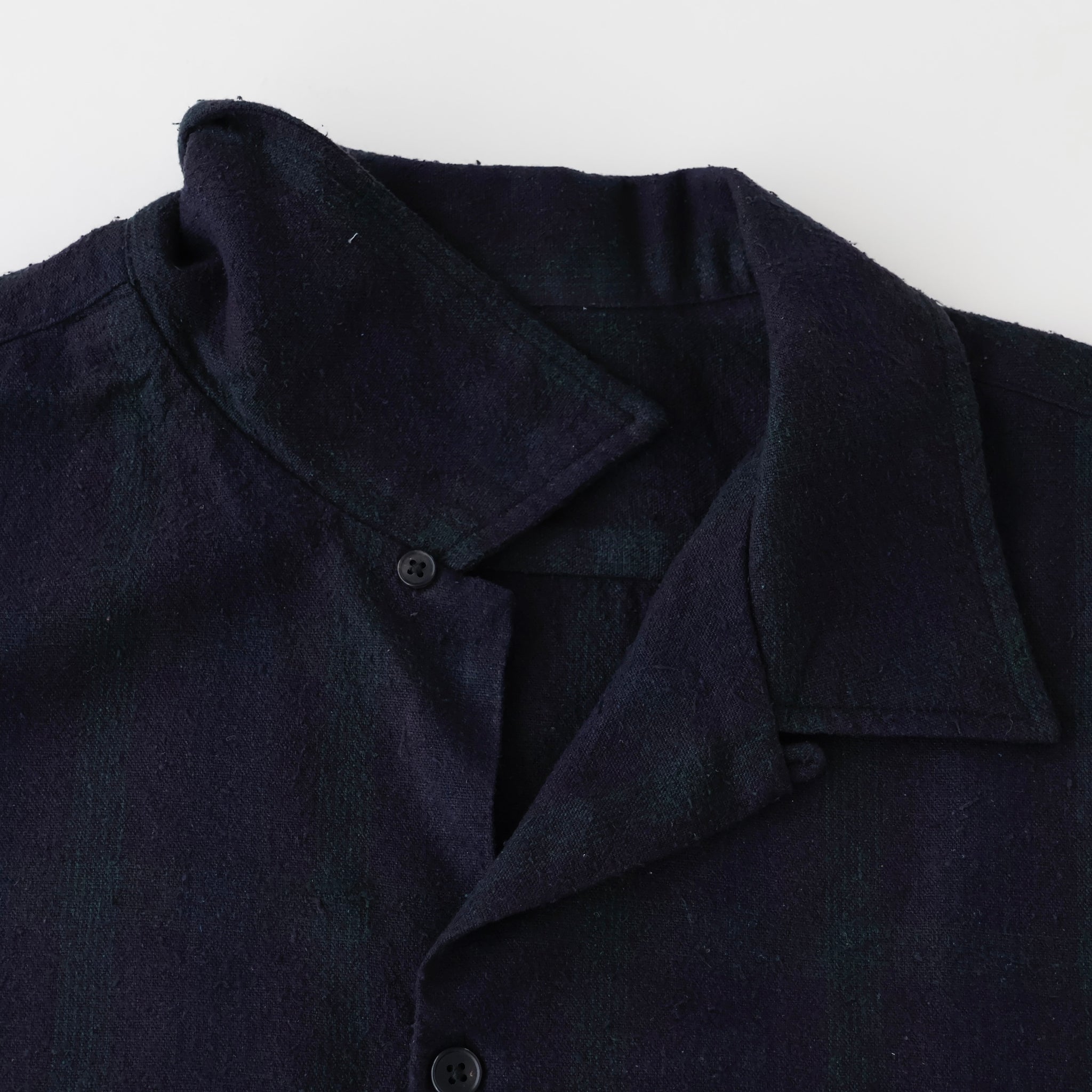 Silk Nep Loop Collar Shirt