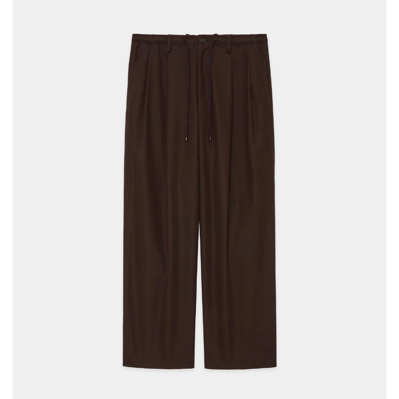Organic Cotton 40/2 Gabardine Double Pleated Easy Trousers