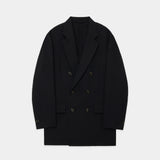 Organic Wool Survival Cloth® Double Breasted Comfort Jacket BLACK