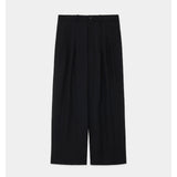 Organic Wool Survival Cloth® Triple Pleated Wide Trousers BLACK