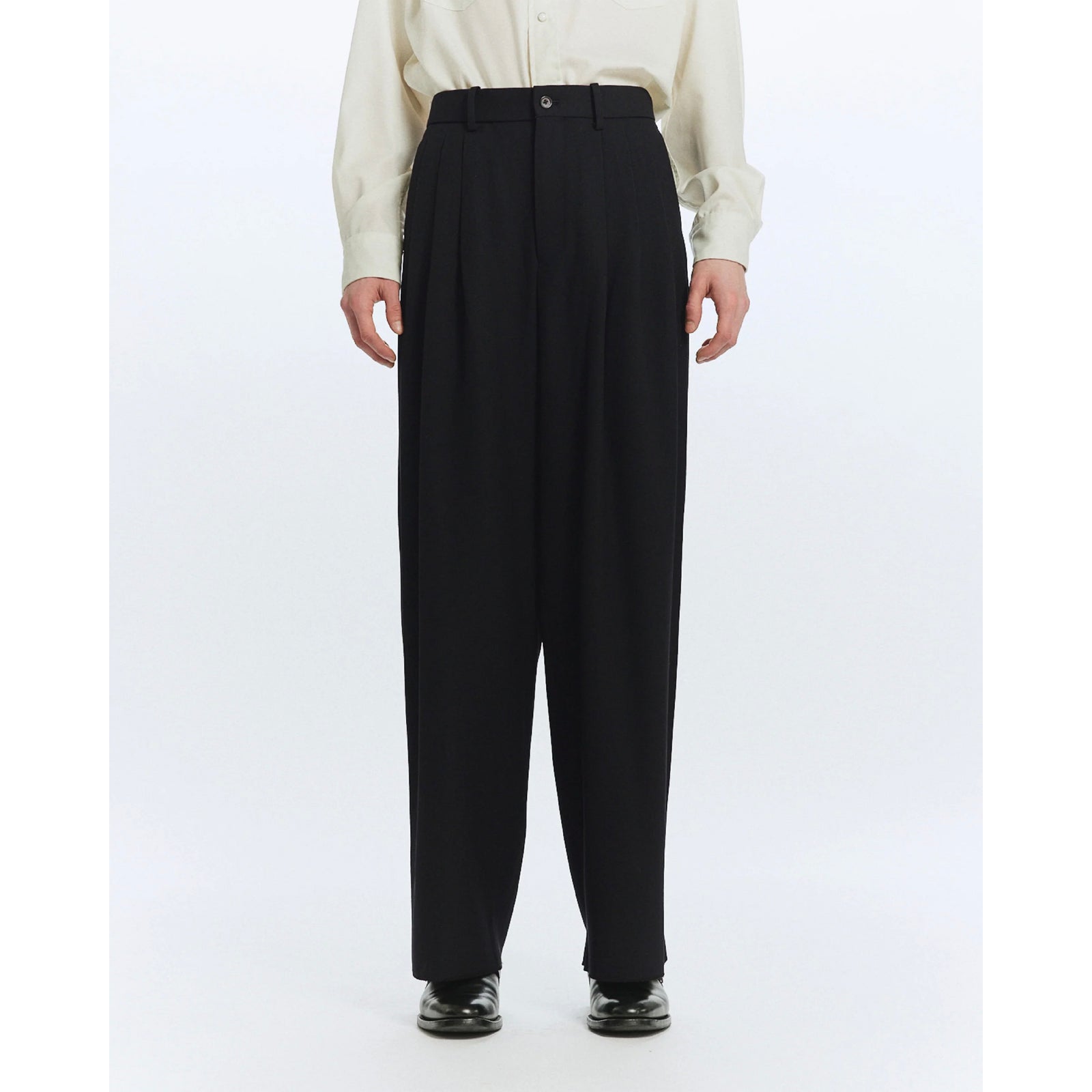 Organic Wool Survival Cloth® Triple Pleated Wide Trousers