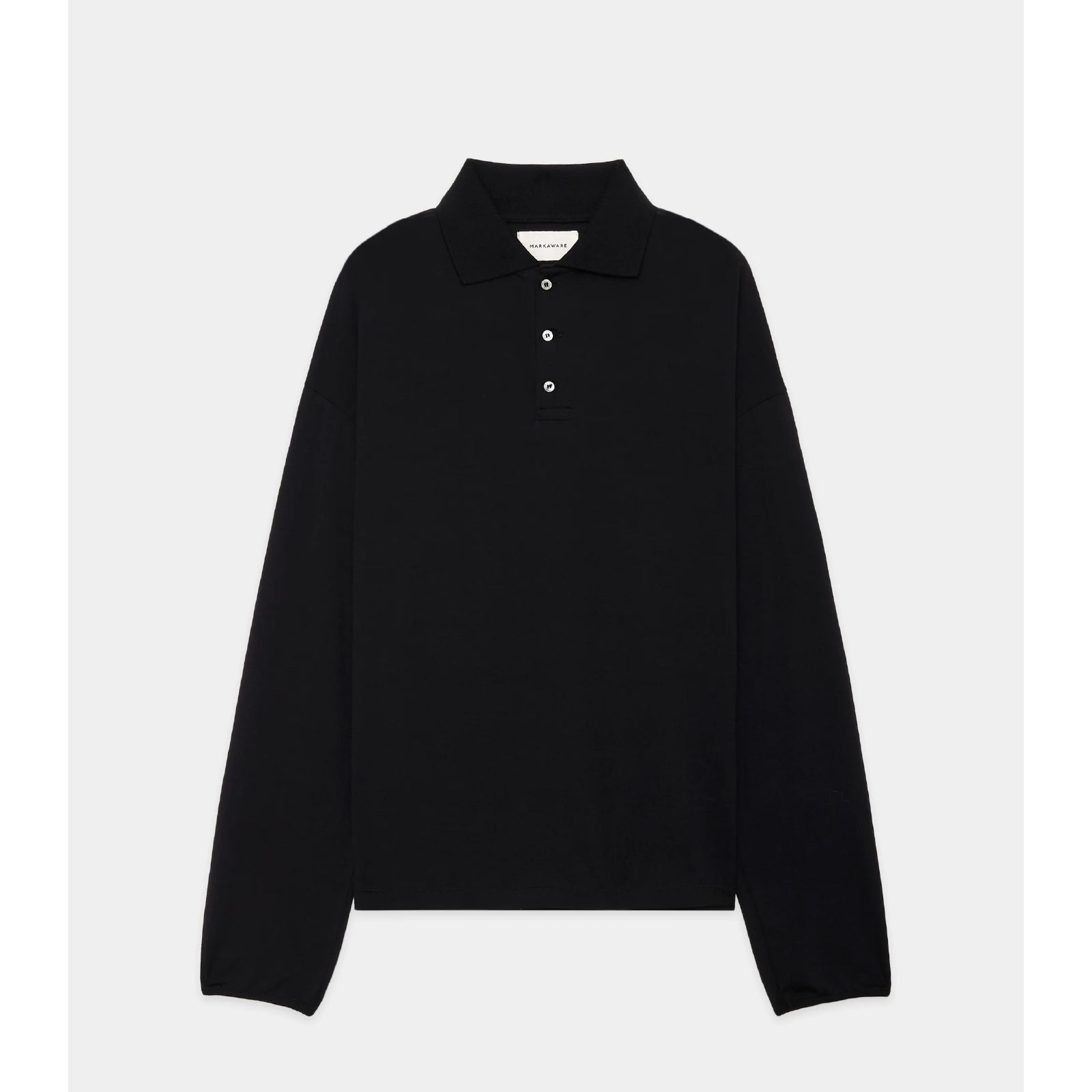 Super 160’s Wool Washable Knit Long Sleeve Polo