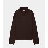 Super 160’s Wool Washable Knit Long Sleeve Polo OLIVE DRAB