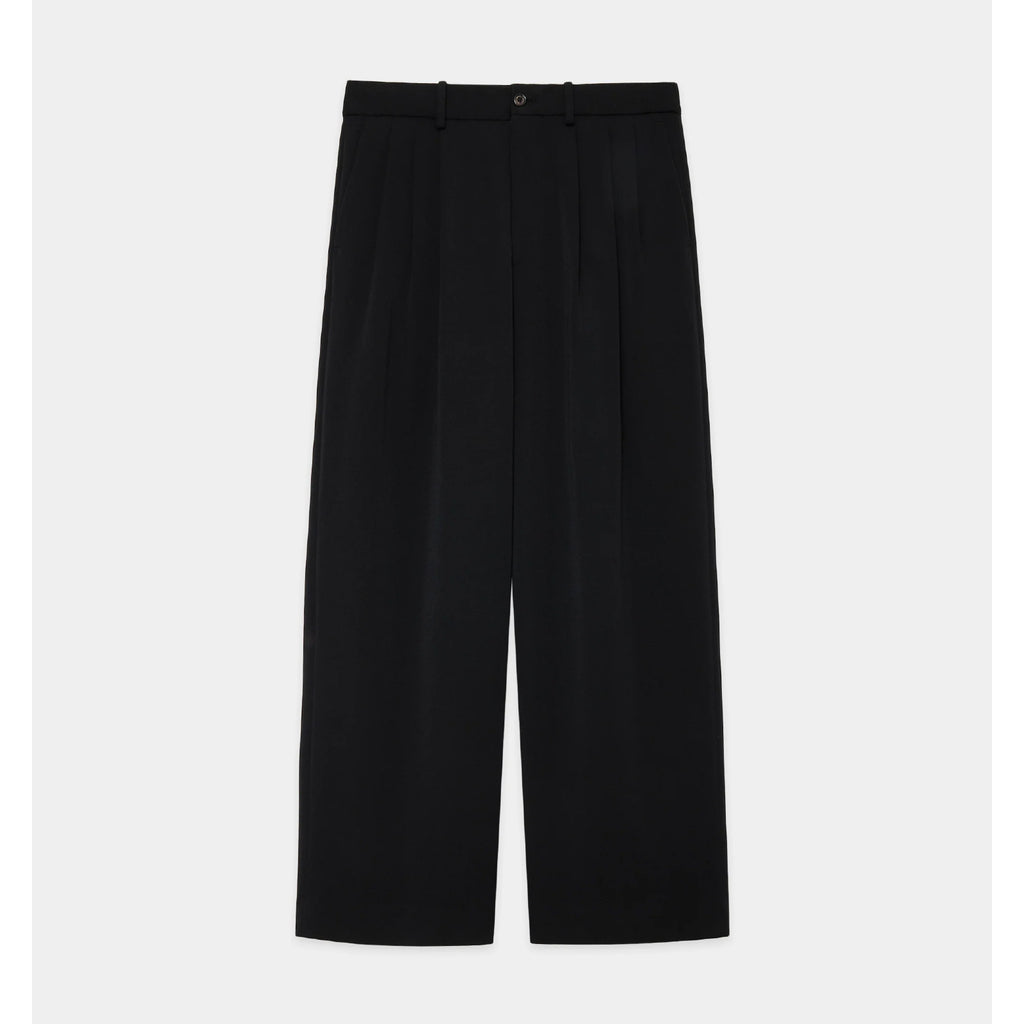 Polwarth Tuxedo Cloth Triple Pleated Wide Trousers