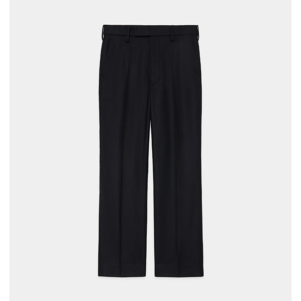 2/80 Organic Wool Flannel Slim-Straight Trousers