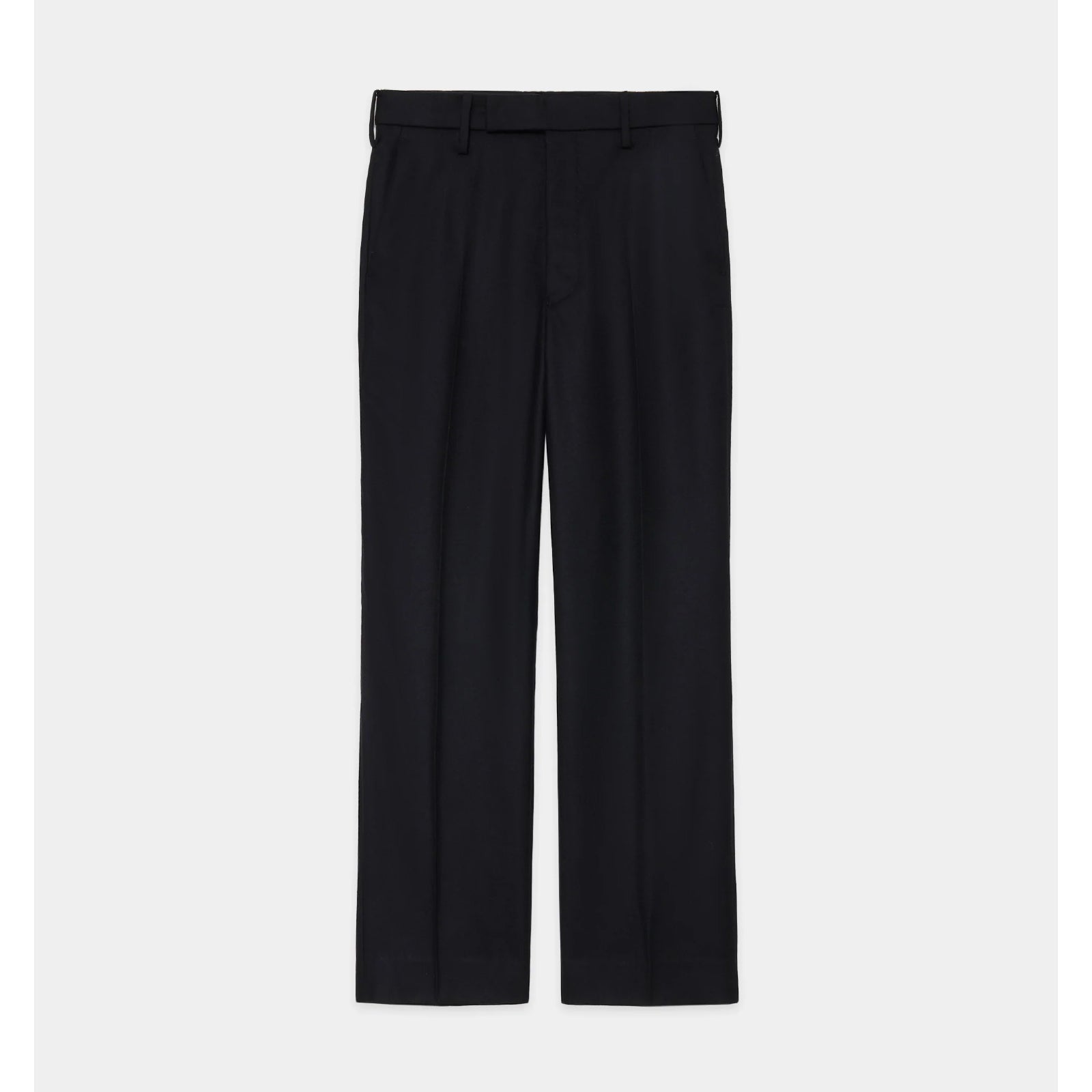 2/80 Organic Wool Flannel Slim-Straight Trousers