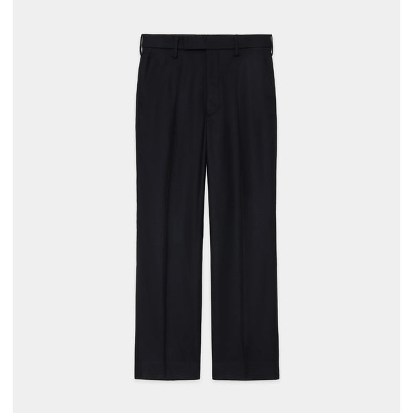 2/80 Organic Wool Flannel Slim-Straight Trousers