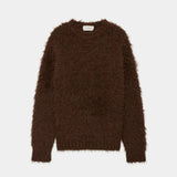 Natural Colar Alpaca Fur Alpaca Fur Jumper NATURAL BROWN