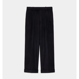 Cashmere Flannel Double Pleated Wide Trousers D NAVY