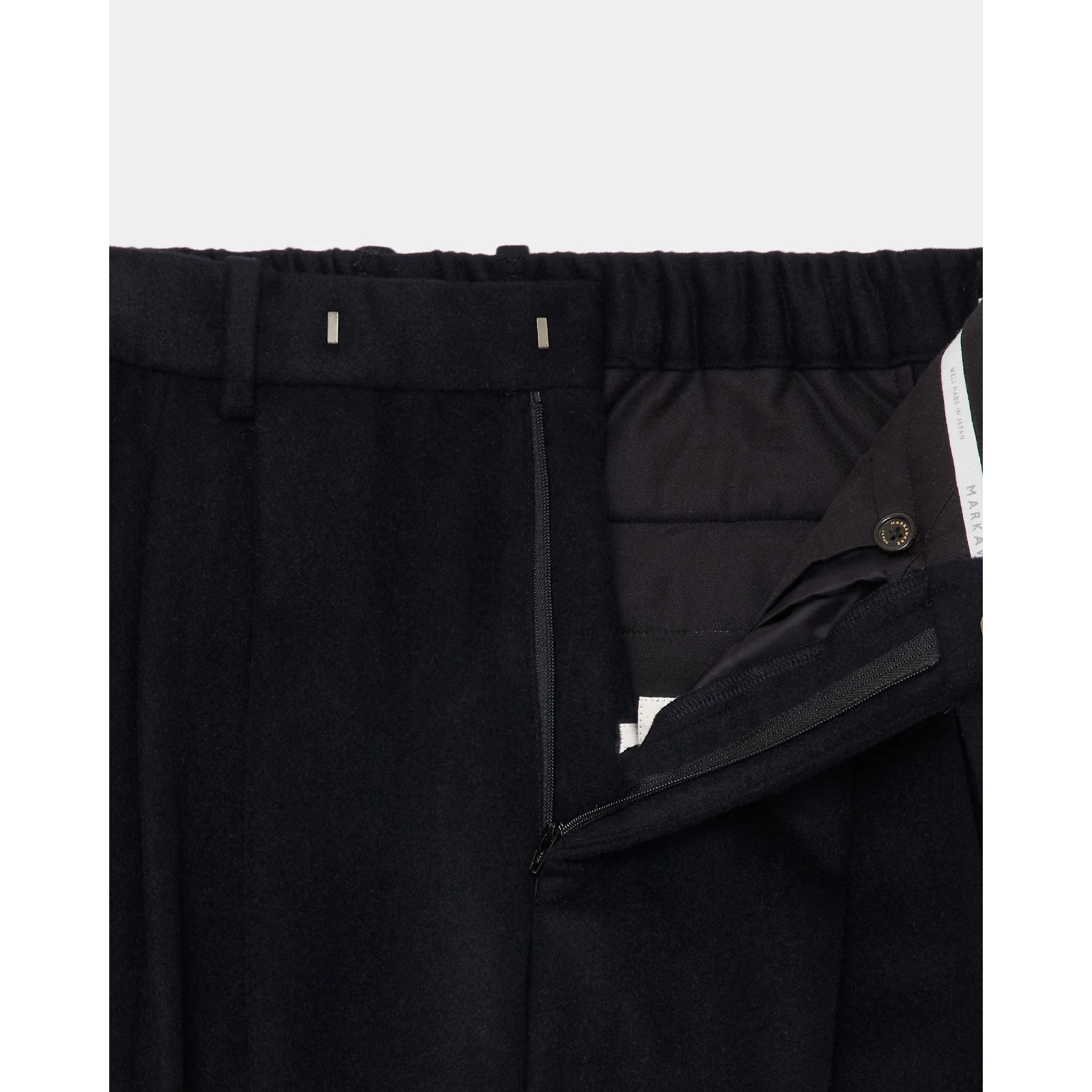 Cashmere Flannel Double Pleated Wide Trousers