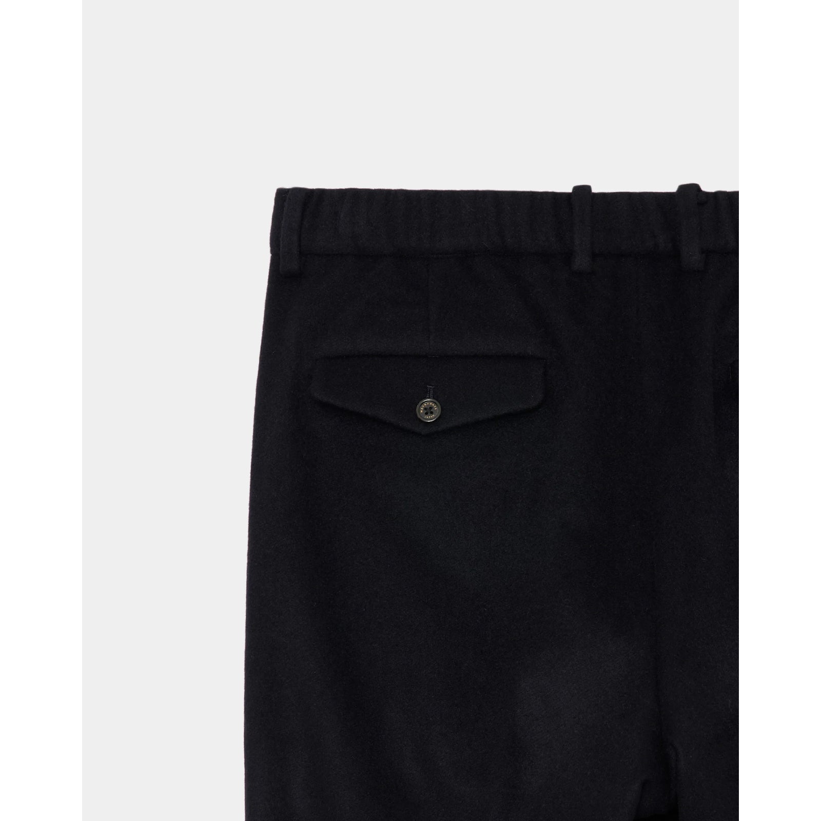 Cashmere Flannel Double Pleated Wide Trousers