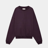 Organic Cotton Heavy Fleece Huge Short Sweat D PURPLE