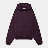 Organic Cotton Heavy Fleece Huge Short Parka D PURPLE