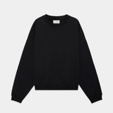 Organic Cotton Heavy Fleece Huge Sweat Short BLACK
