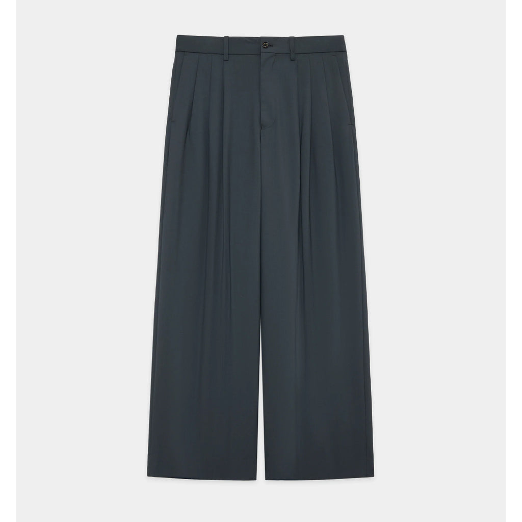 Organic Wool 2/80 Tropical Triple Pleated Wide Trousers - ref. / Web Store