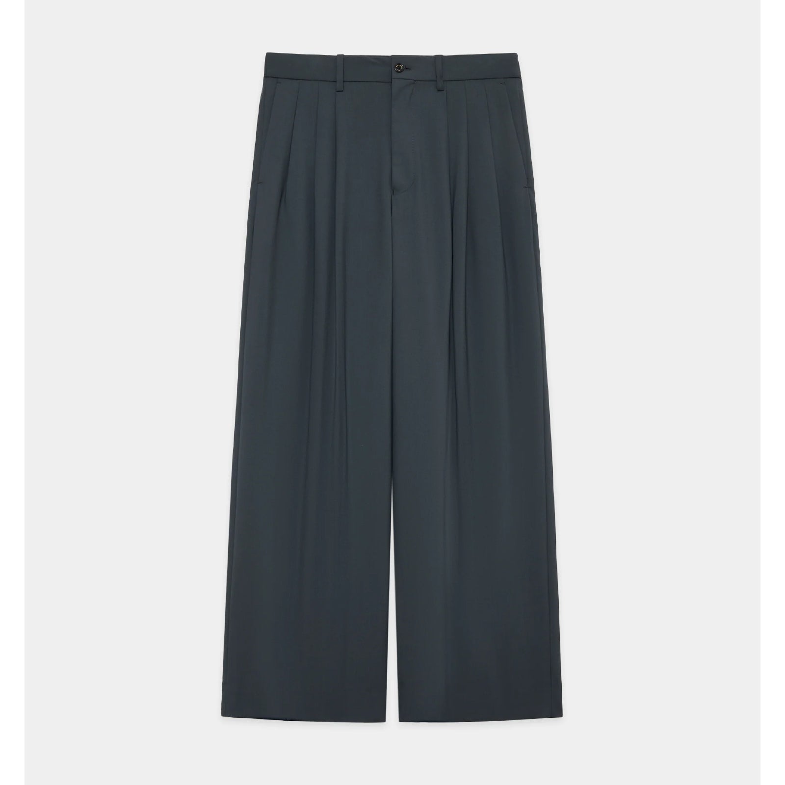 Organic Wool 2/80 Tropical Triple Pleated Wide Trousers - ref. / Web Store