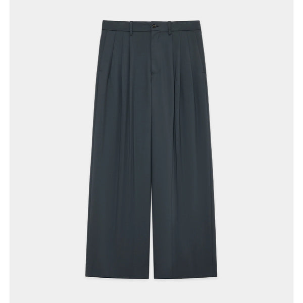Organic Wool 2/80 Tropical Triple Pleated Wide Trousers - ref. / Web Store