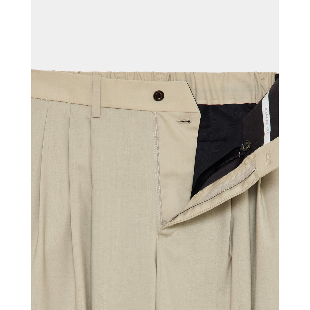Organic Wool 2/80 Tropical Triple Pleated Wide Trousers - ref. / Web Store