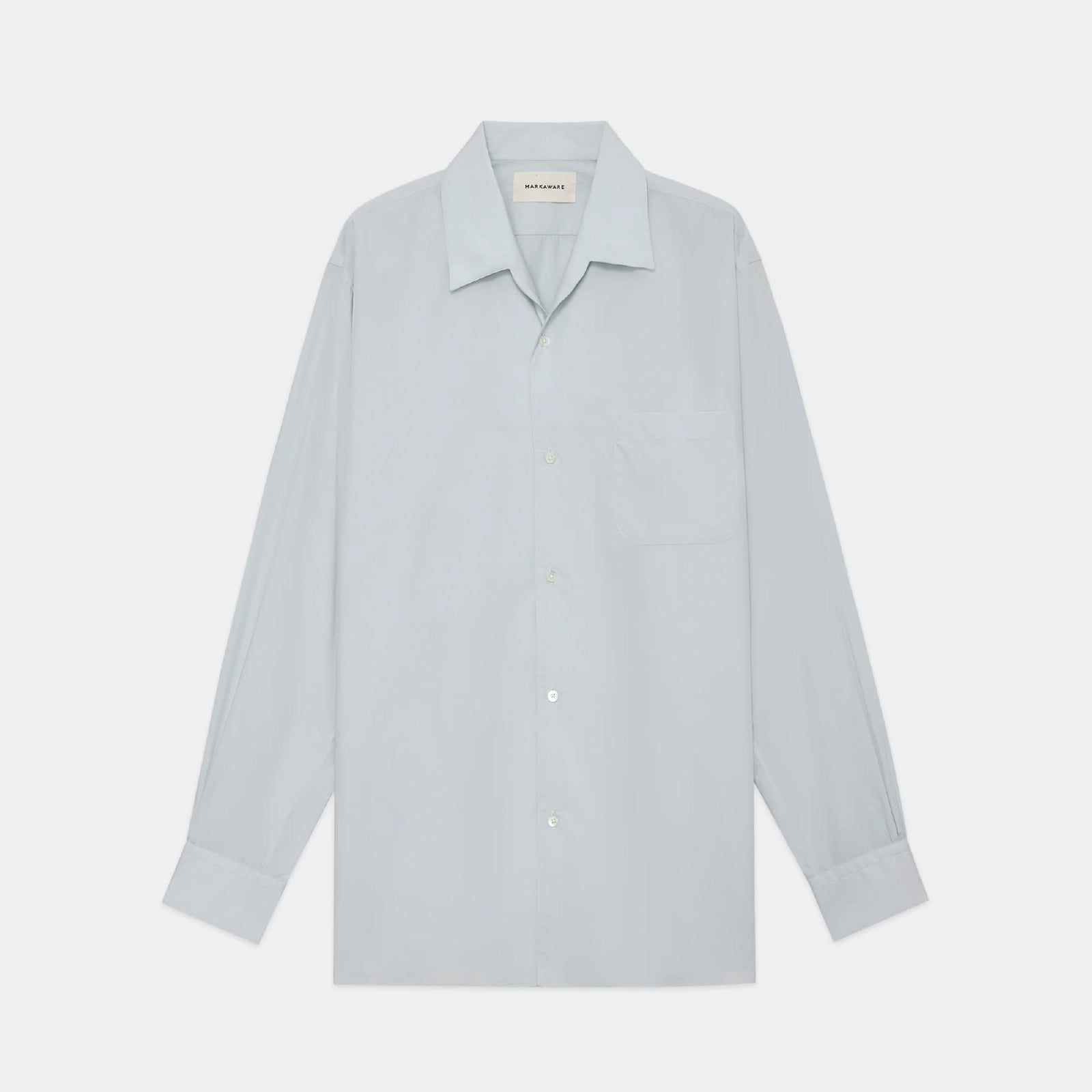 Organic Giza Typewriter Italian Open Collar Shirt