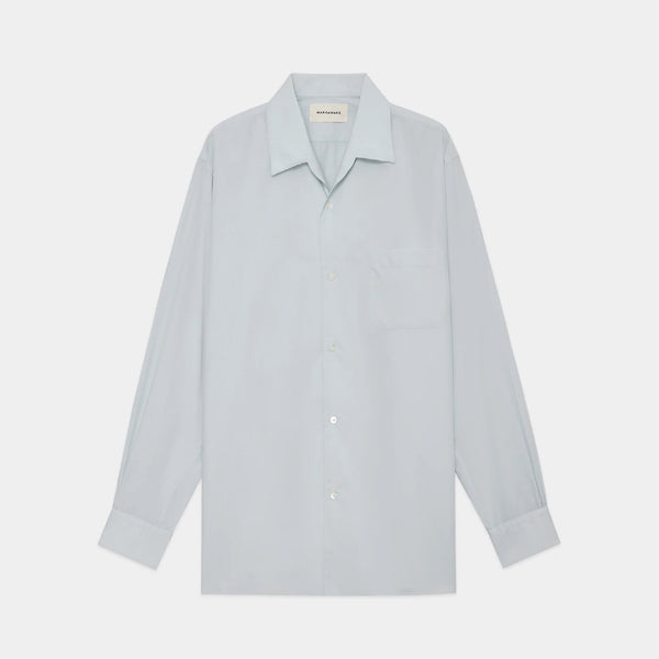 Organic Giza Typewriter Italian Open Collar Shirt