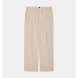 Hemp Shirting / Double Pleated Easy Trousers TAUPE