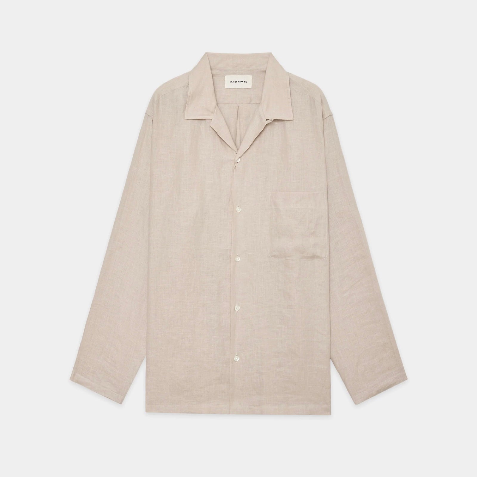 Hemp Shirting Comfort Fit Open Collar Shirt