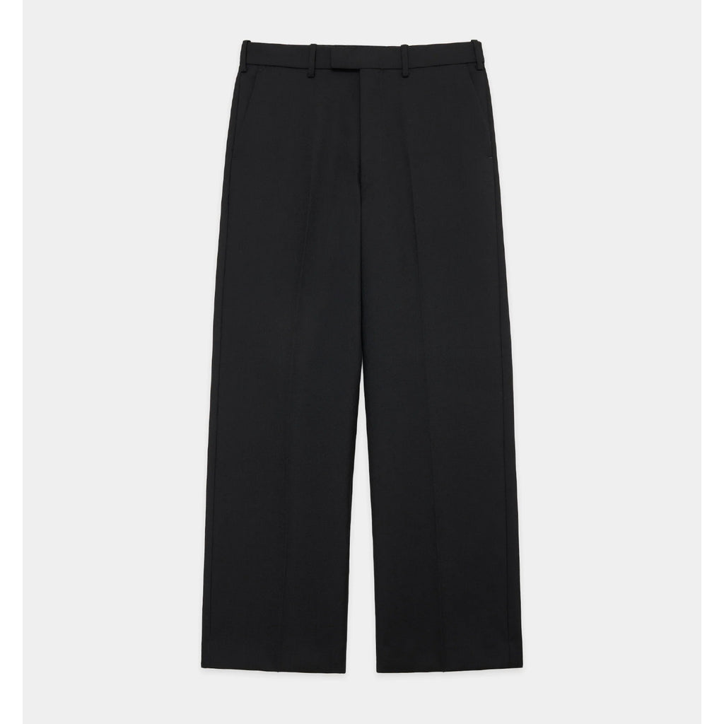 Heavy Organic Wool Wide Straight Trousers