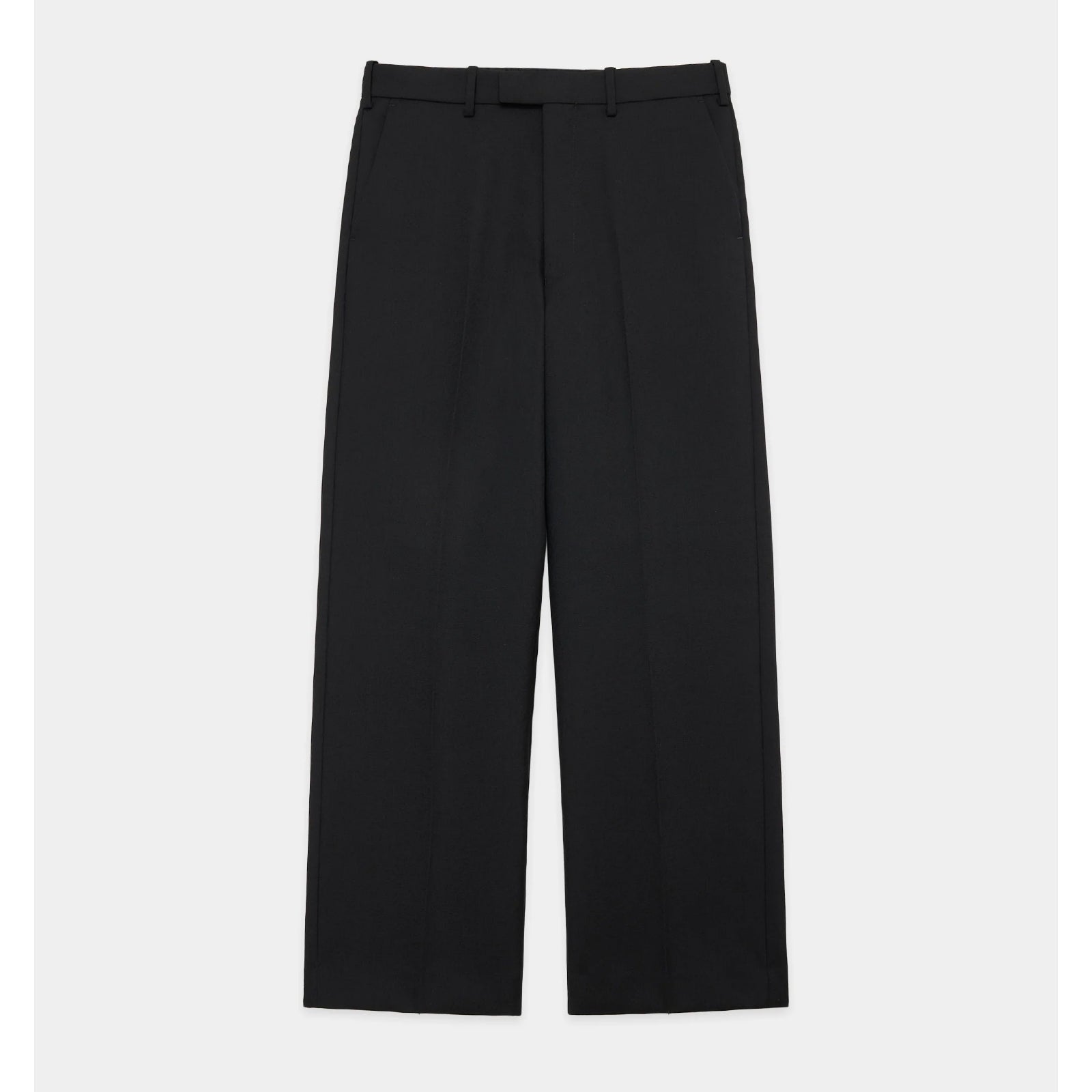 Heavy Organic Wool Wide Straight Trousers