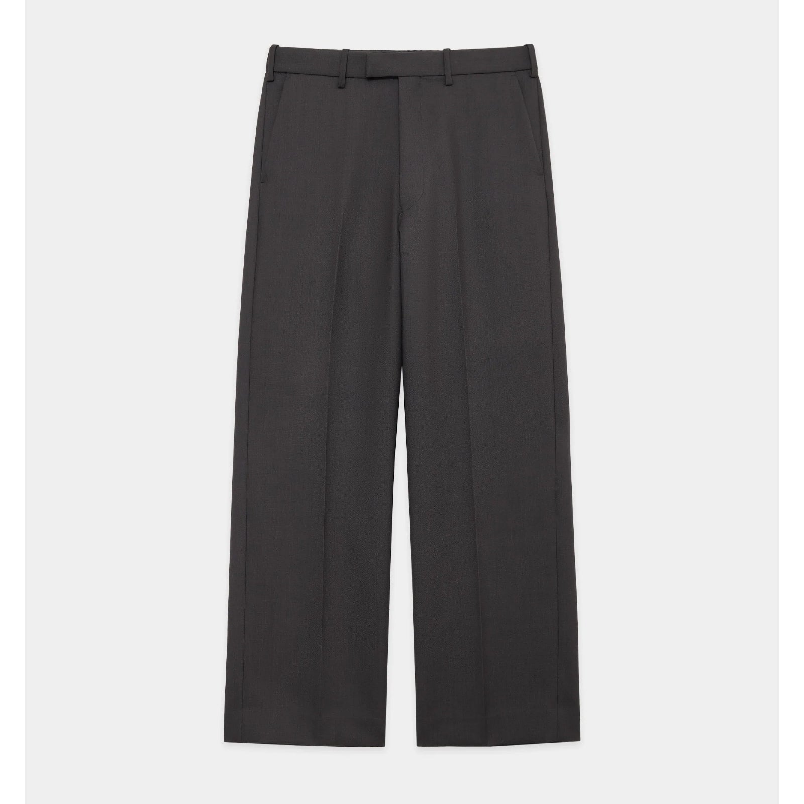 Heavy Organic Wool Wide Straight Trousers