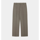 Organic Cotton Survival Cloth Flat Tapered Trousers GRAY