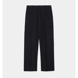 Organic Cotton Survival Cloth Flat Tapered Trousers NAVY