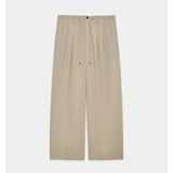 Organic Wool 2/80 Tropical / Triple Pleated Easy Trousers BEIGE