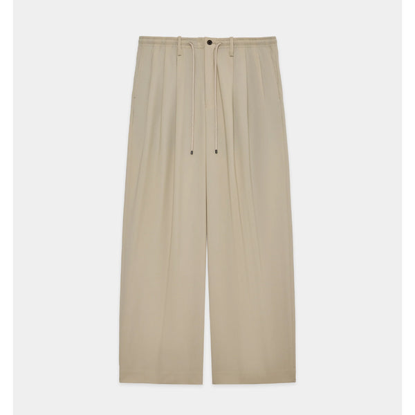 Organic Wool 2/80 Tropical / Triple Pleated Easy Trousers