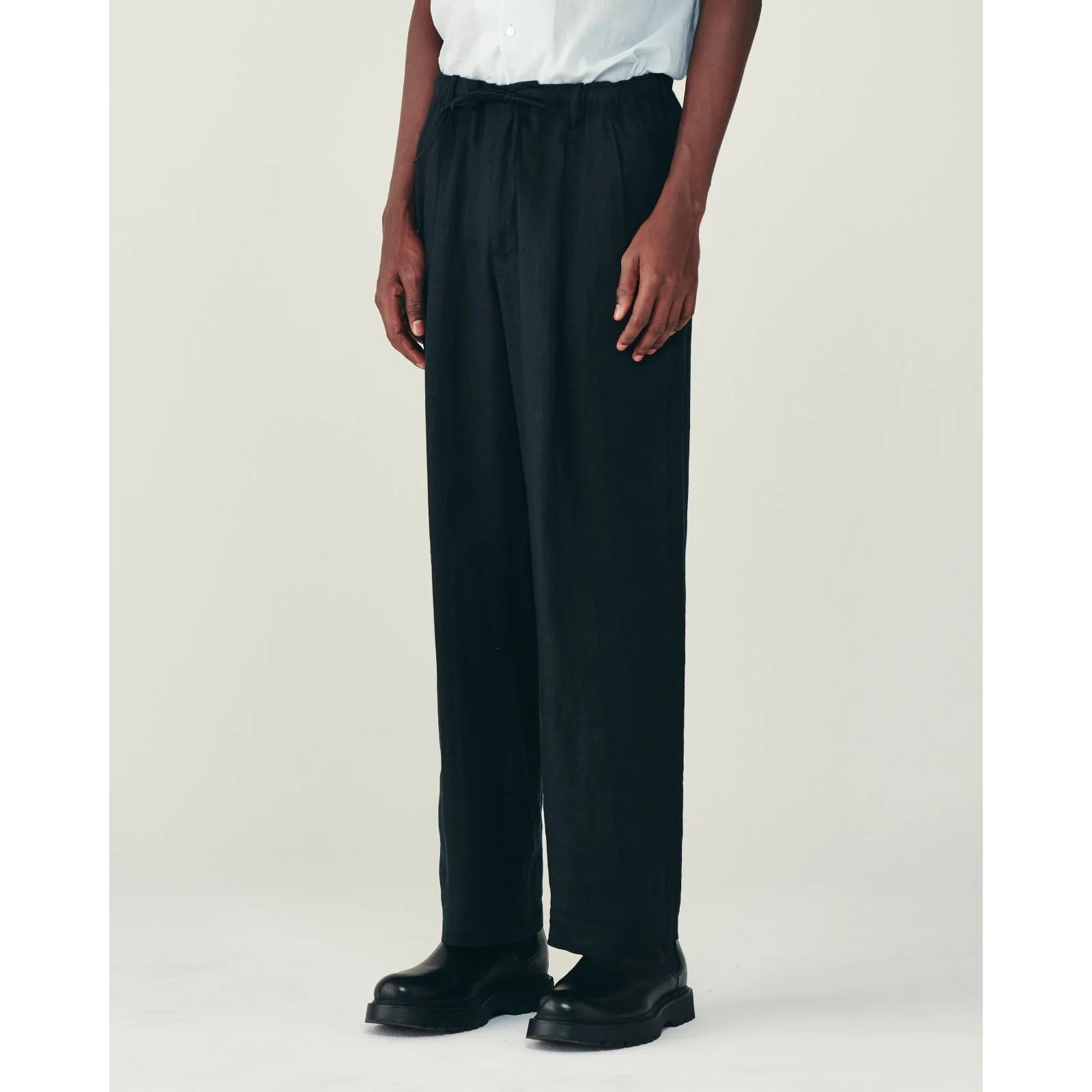 Hemp Shirting / Double Pleated Easy Trousers