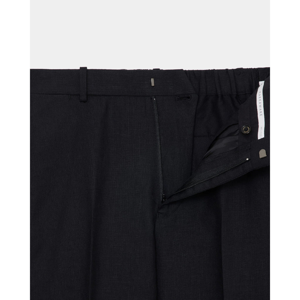 Organic Wool Hemp Tropical / Flat Tapered Trousers | ref. / Web Store