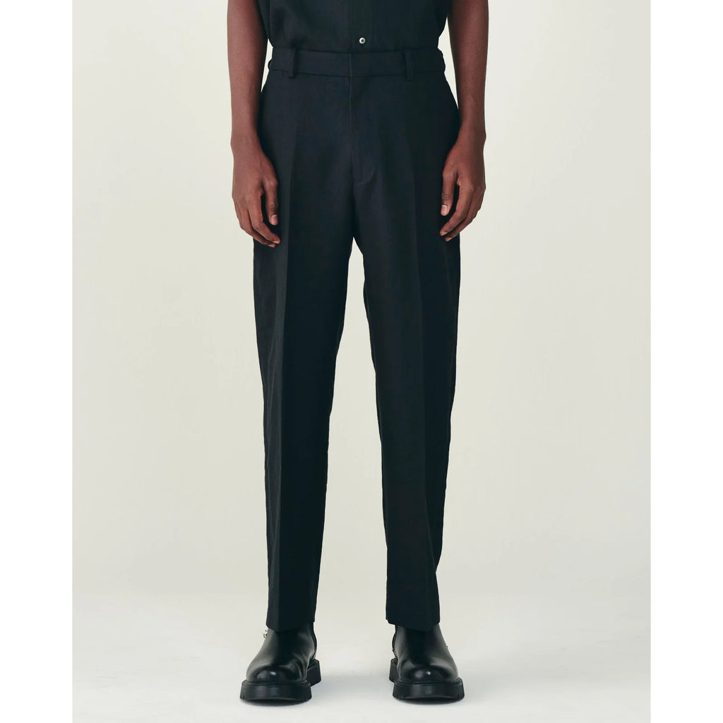 Organic Wool Hemp Tropical / Flat Tapered Trousers | ref. / Web Store