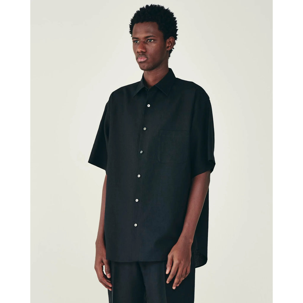 Organic Wool Hemp Tropical / Comfort Fit S/S Shirt | ref. / Web Store