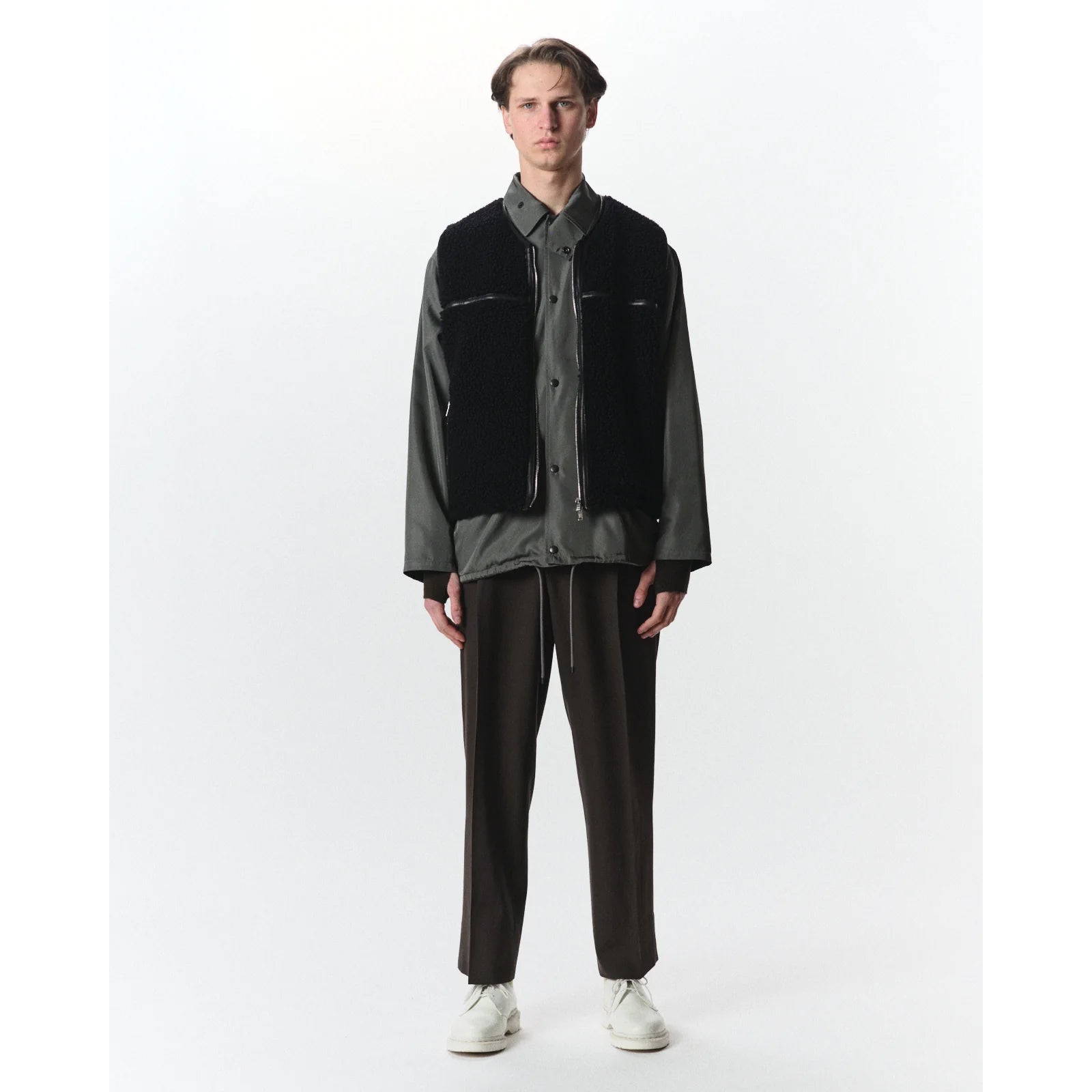 Organic Wool Survival Cloth® / Double Pleated Semi Easy Trousers