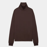 Super 160s Wool Washable Knit / Relaxed Fit Turtle Neck OLIVE DRAB