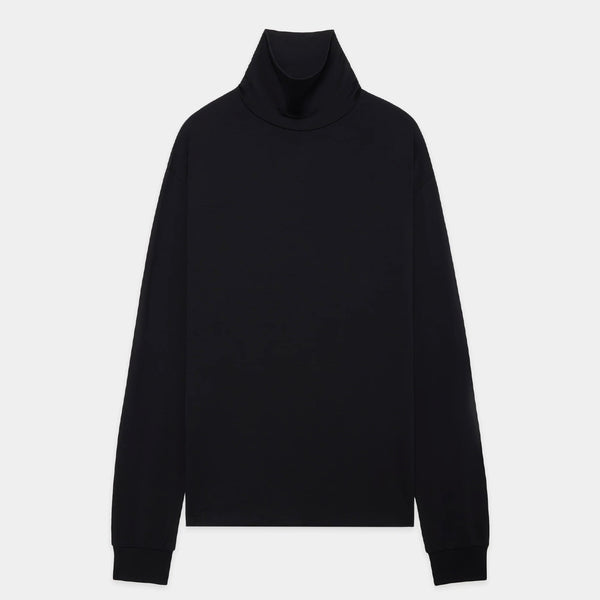 Super 160s Wool Washable Knit / Relaxed Fit Turtle Neck