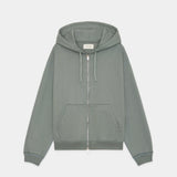 Organic Cotton Heavy Fleece / Comfort Zip Parka SAGE GREEN