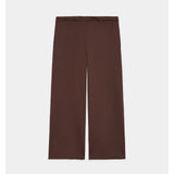 Organic Cotton Heavy Fleece / Wide Gym Pants DARK BROWN