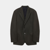 Polwarth Tuxedo Cloth / Peaked Lapel Two Button Jacket DARK OLIVE